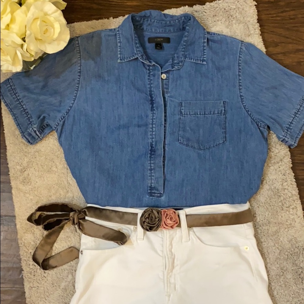 J.Crew Silk Rosebud Belt